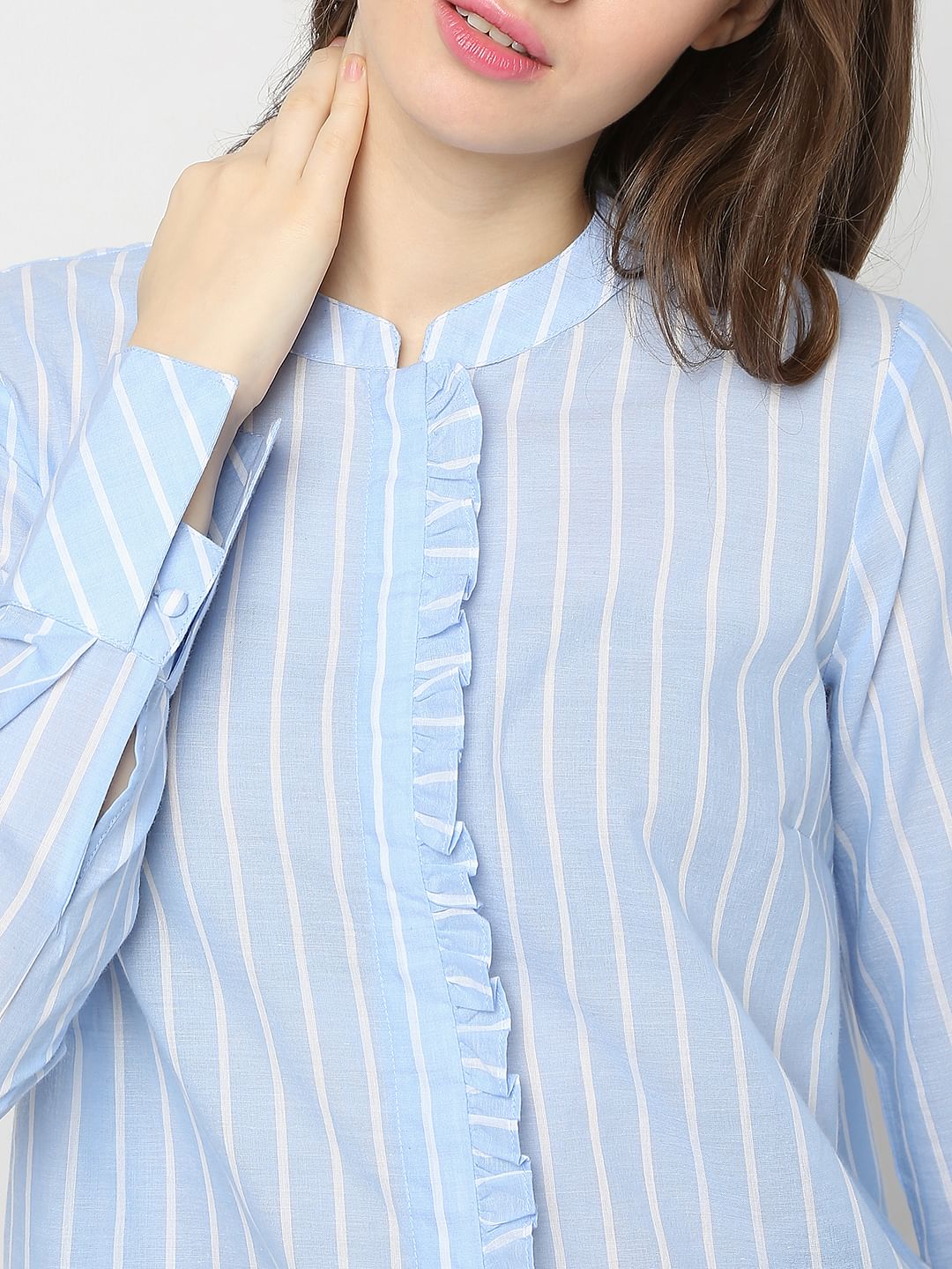 Blue Striped Top