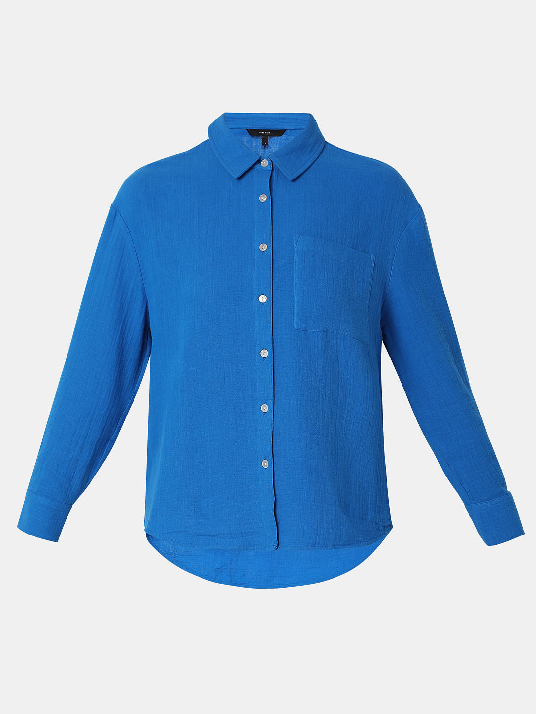Blue Textured Shirt