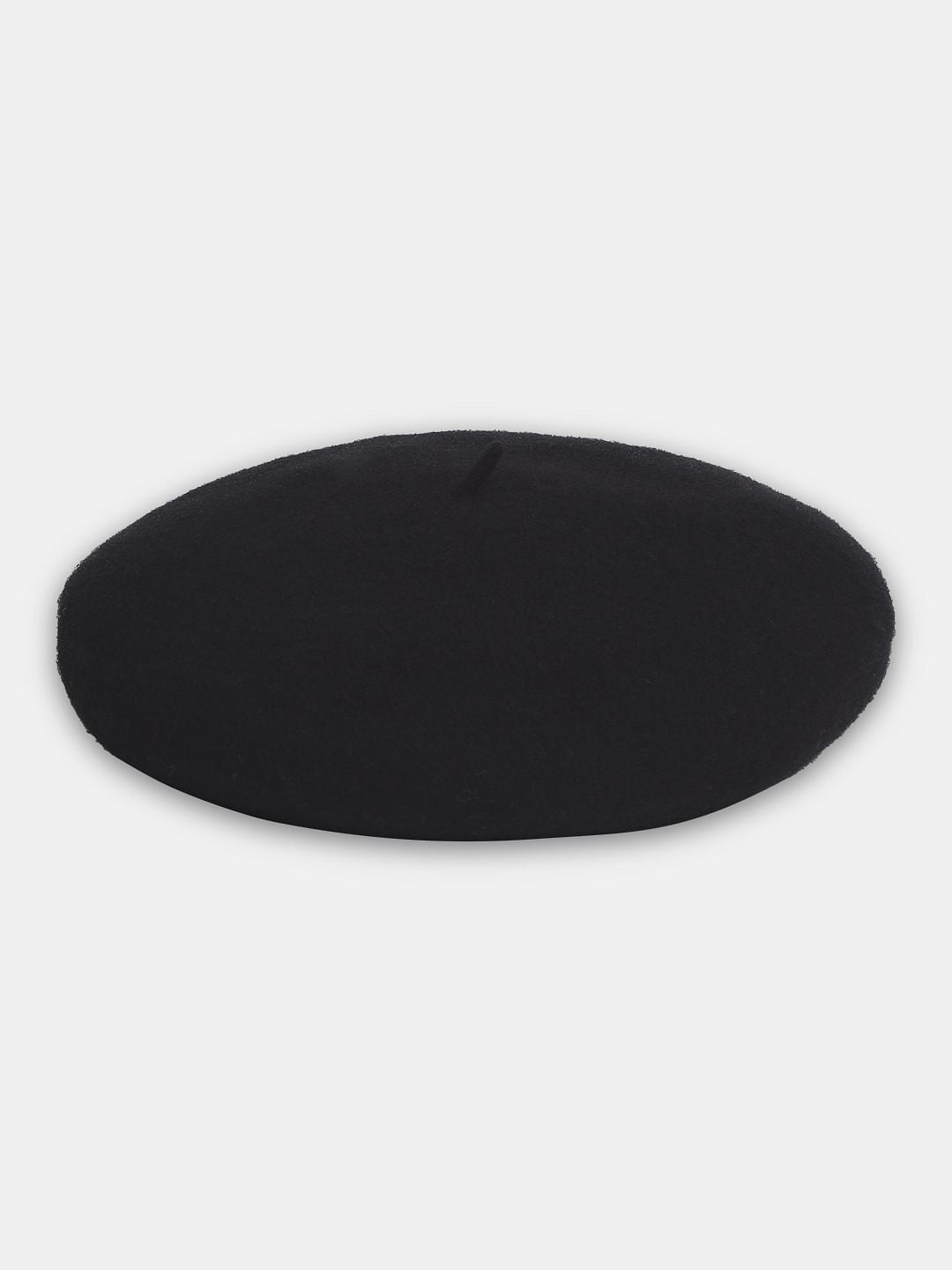 Black Wool Beret