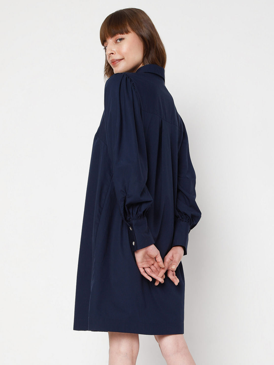 Blue Button Down Dress