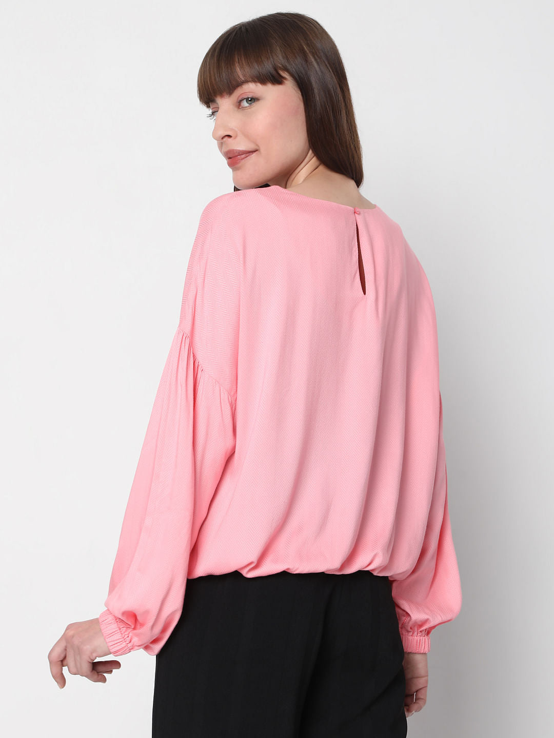 Pink Drop Shoulder Top