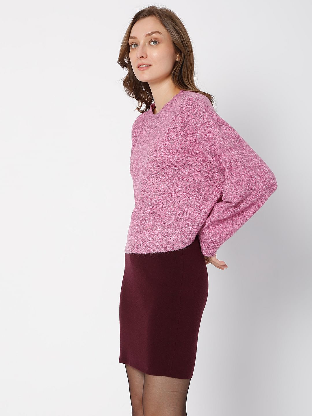 Pink Boxy Fit Knit Top