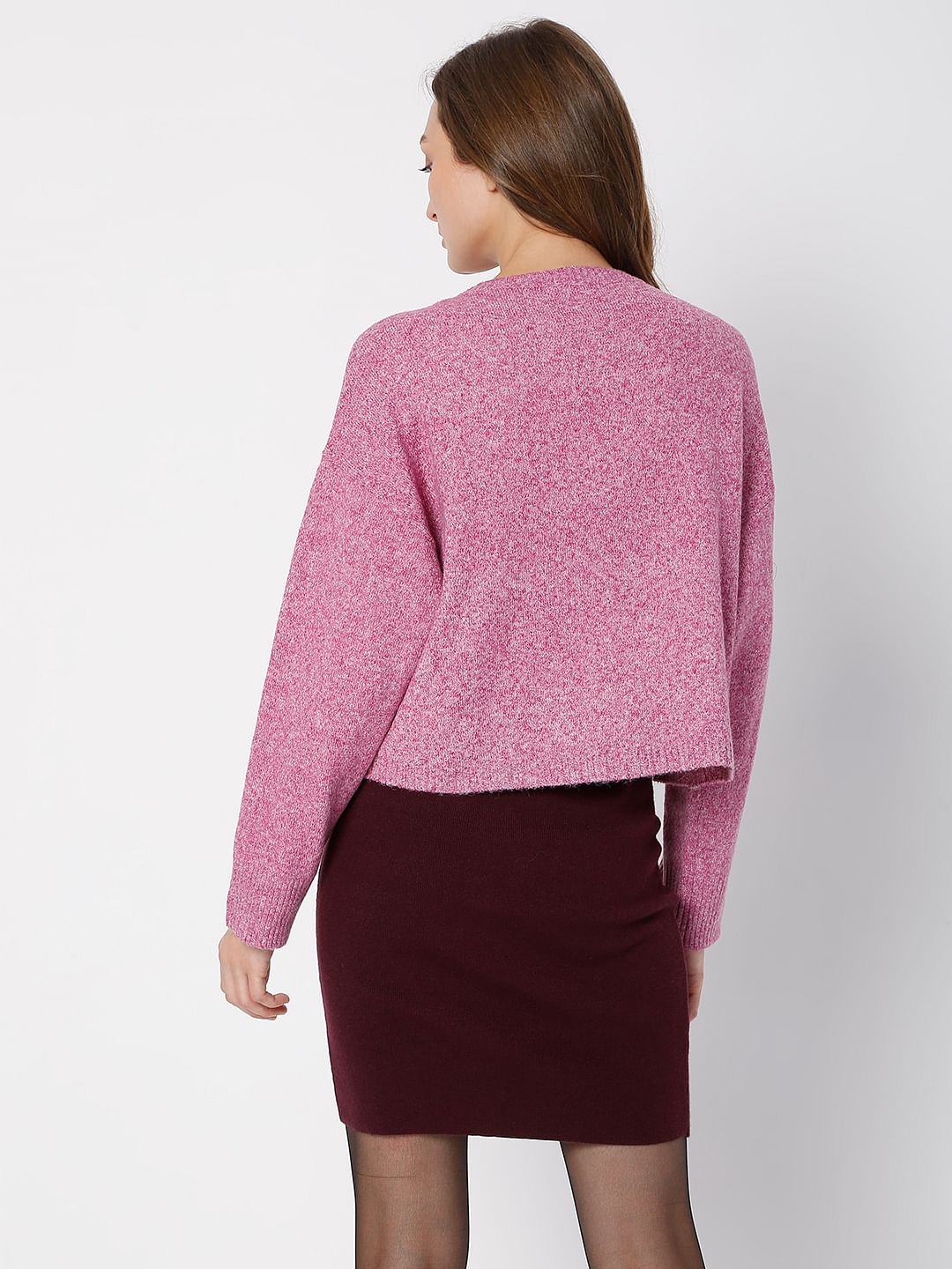 Pink Boxy Fit Knit Top