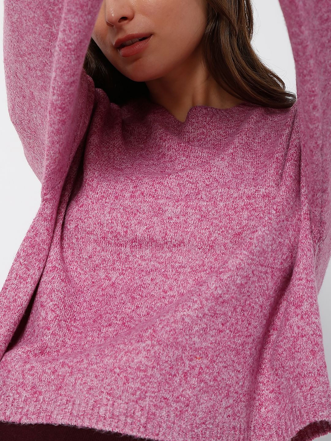 Pink Boxy Fit Knit Top