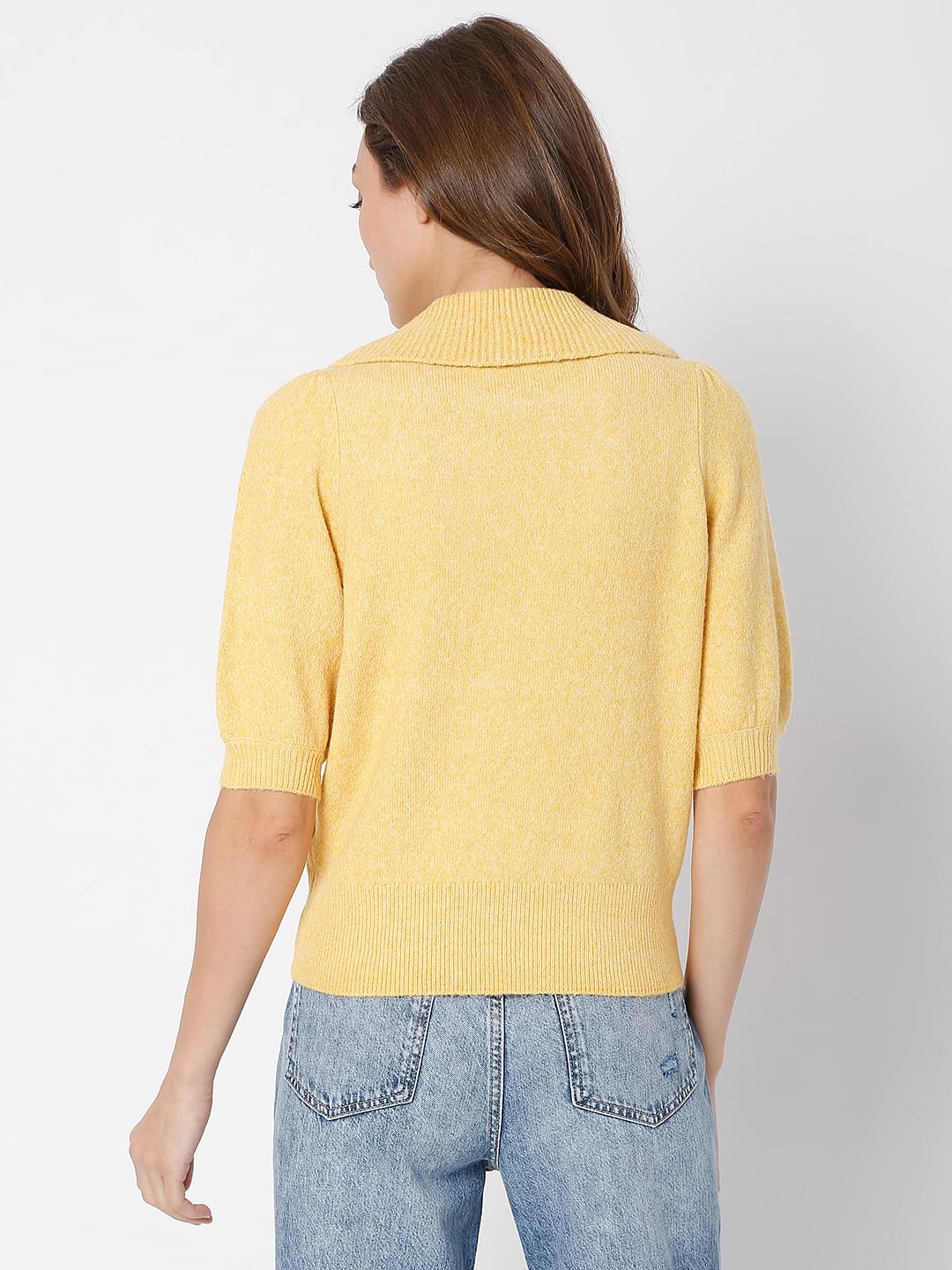 Yellow Peter Pan Collar Top
