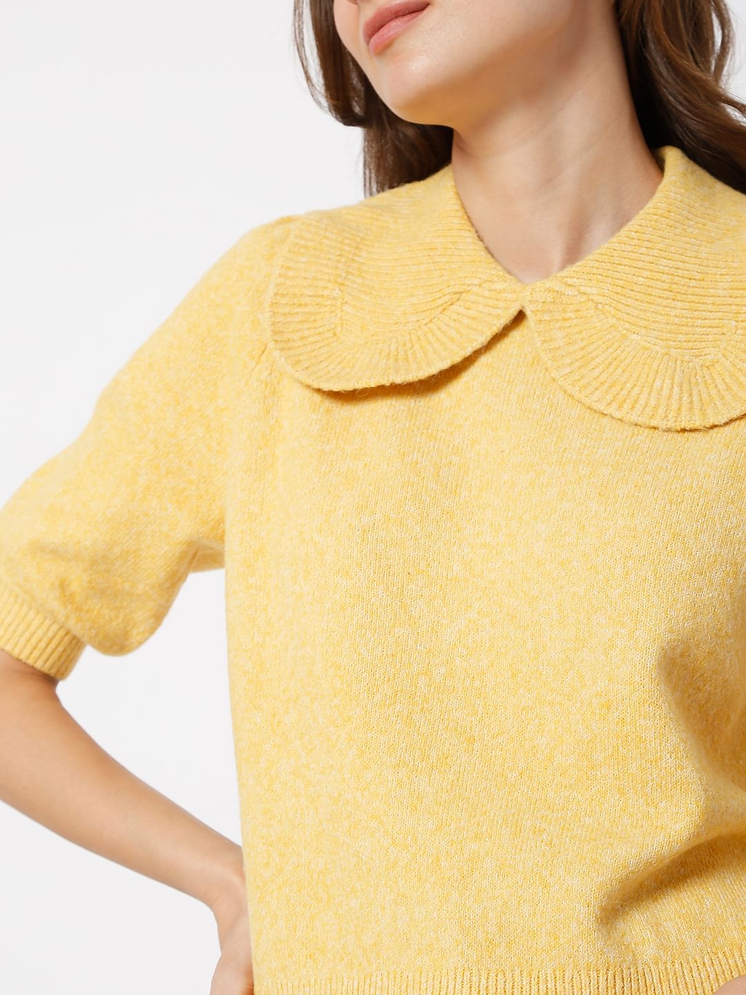 Yellow Peter Pan Collar Top