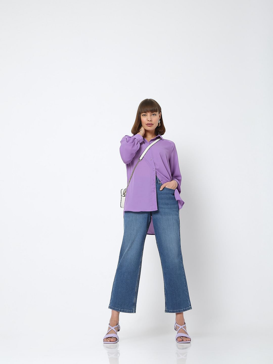 Blue High Rise Zoey Wide-Leg Jeans