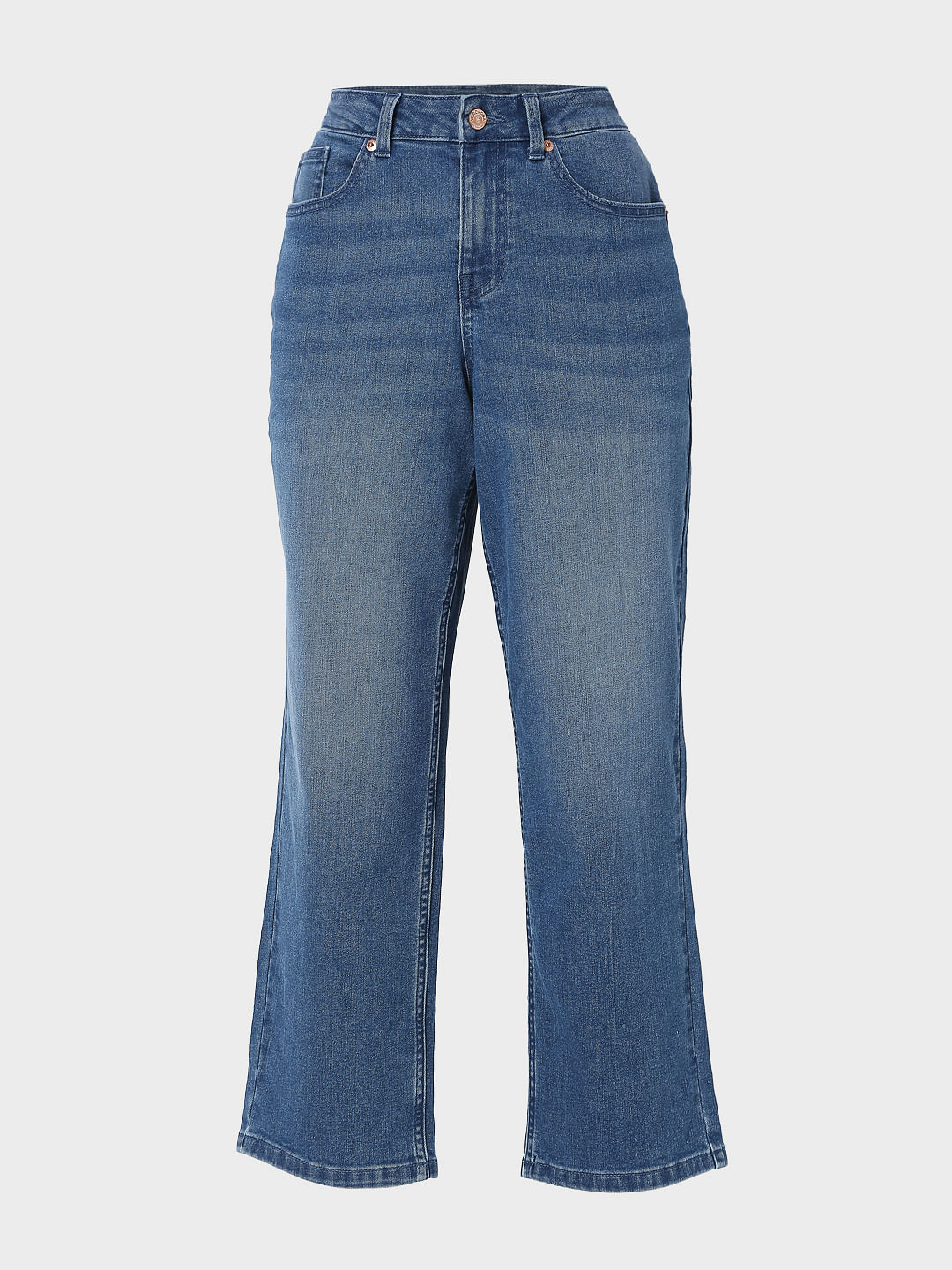 Blue High Rise Zoey Wide-Leg Jeans