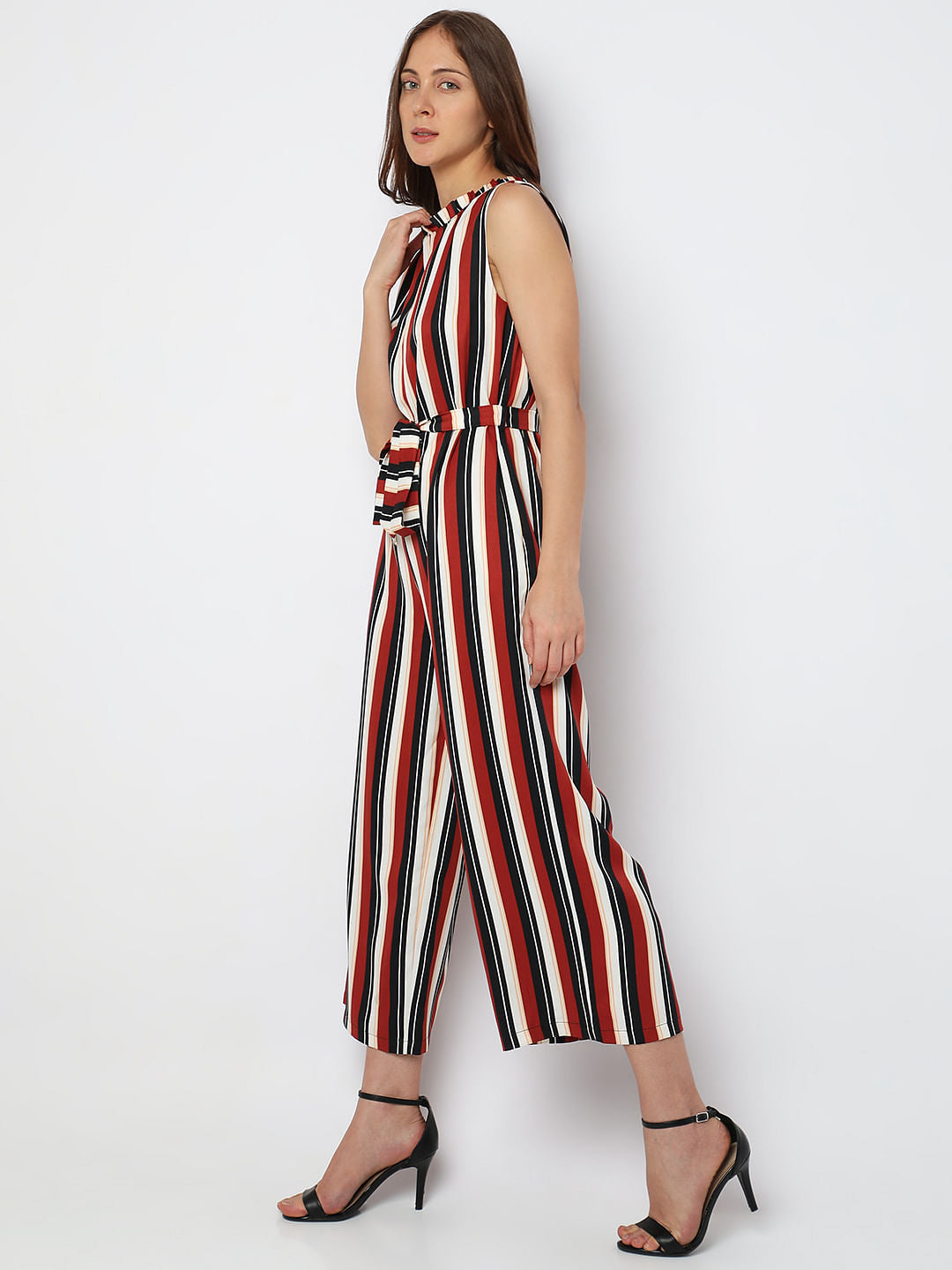 Red Striped Jumpsuit