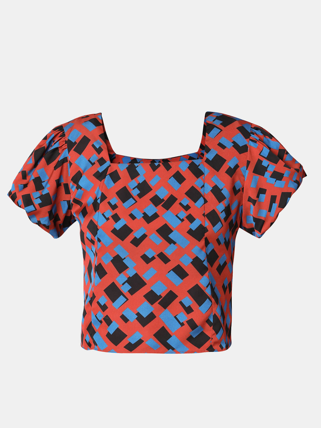 Brown Printed Co-Ord Top