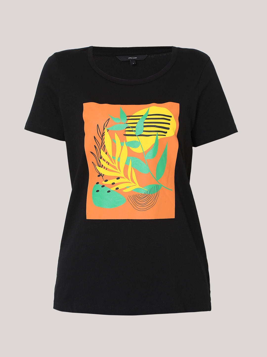 Black Graphic Print T-Shirt
