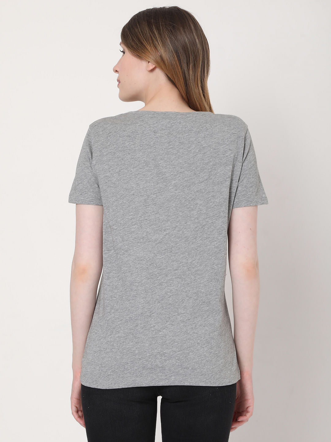 Grey Graphic Print T-Shirt