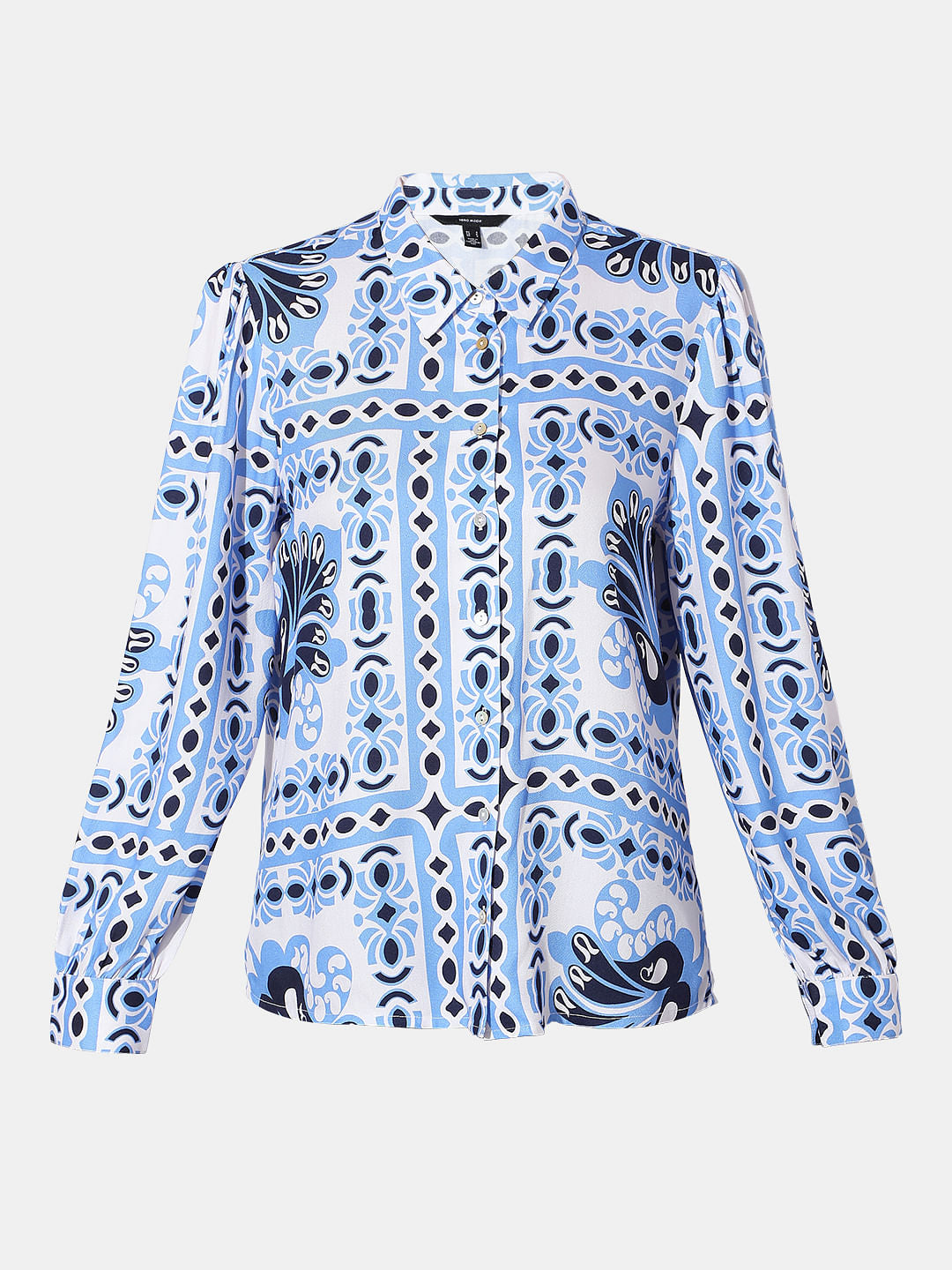 Blue Abstract Print Shirt
