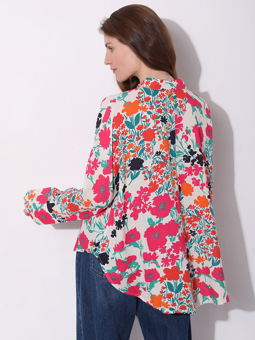 Multi-Colour Floral Print Shirt