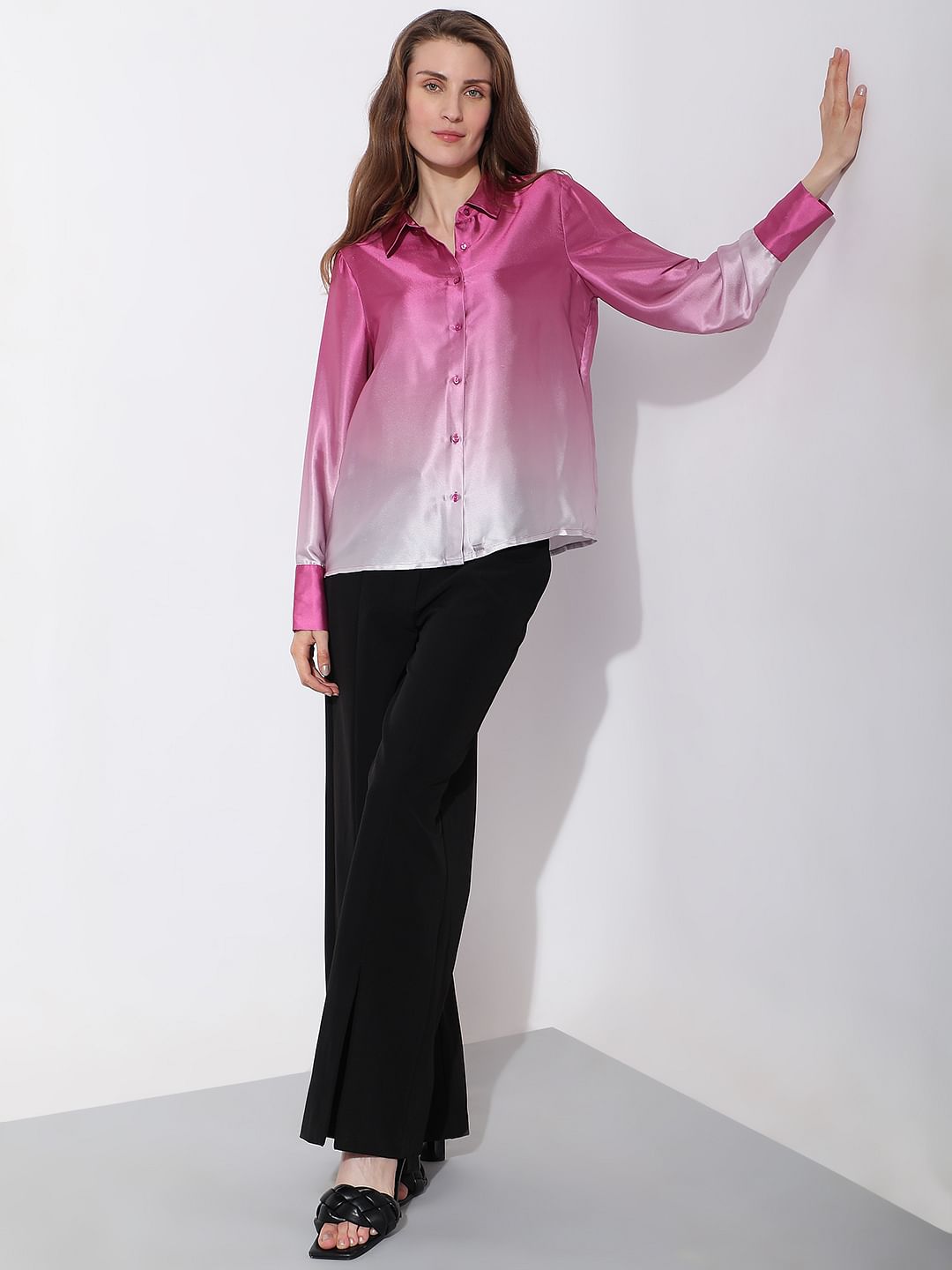 Pink Ombre Full Sleeves Shirt
