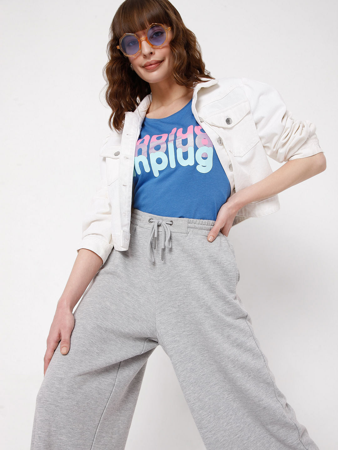 Blue Graphic Print T-Shirt