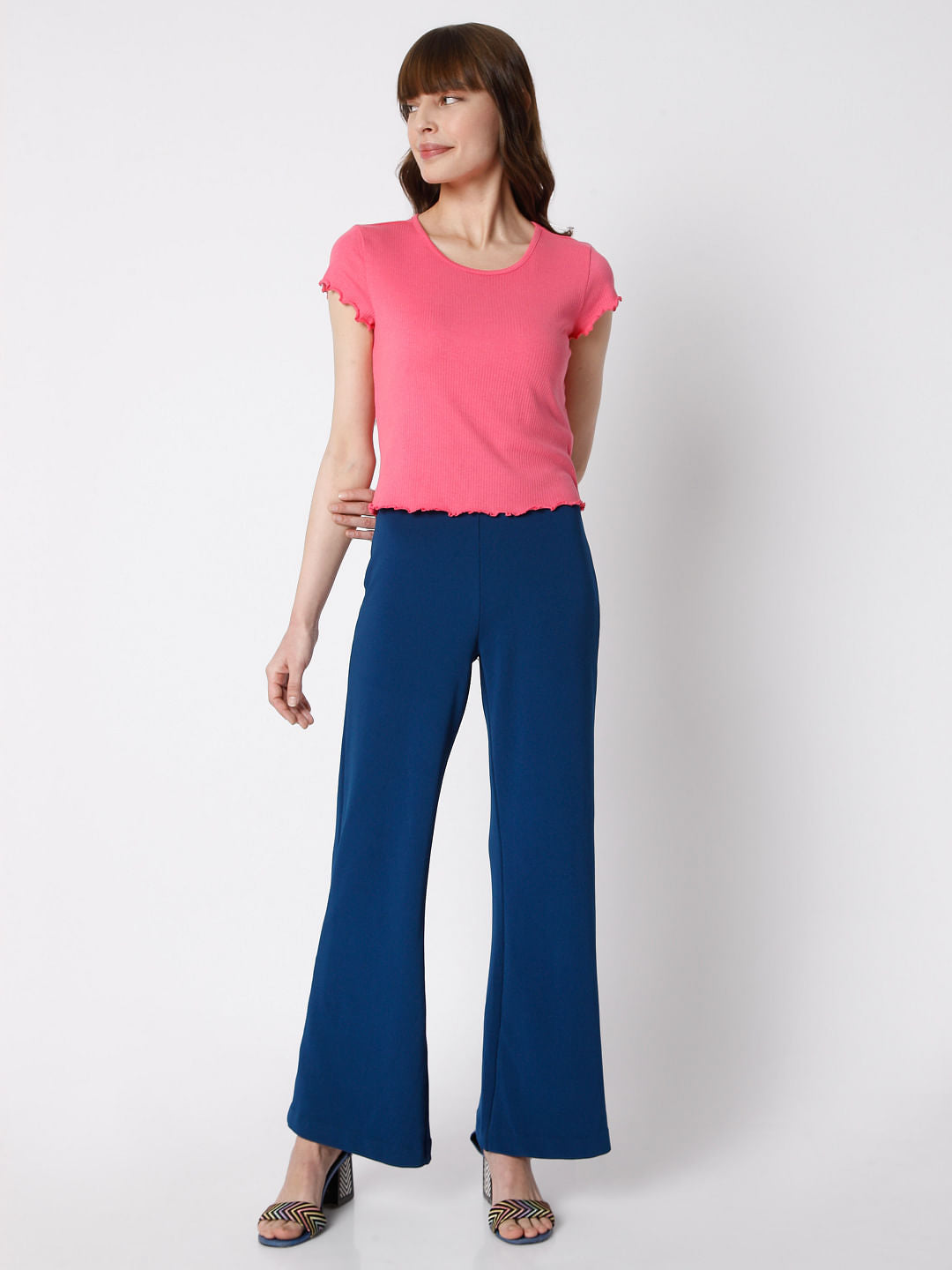 Pink Rib Knit Top