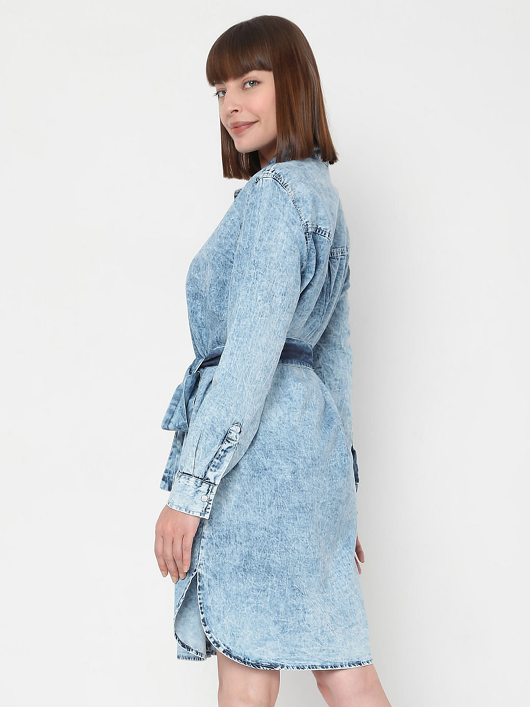Blue Denim Shirt Dress