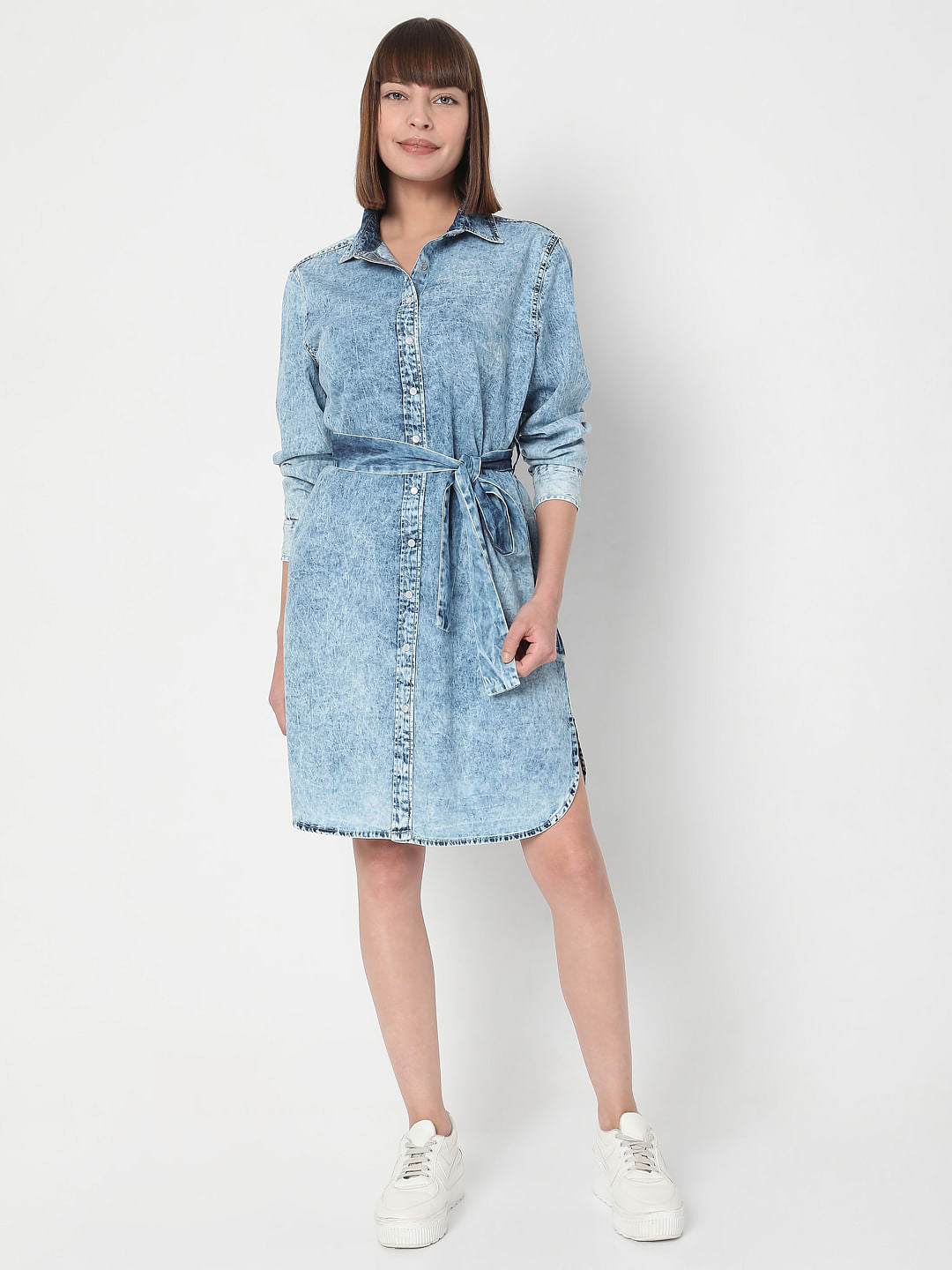 Blue Denim Shirt Dress