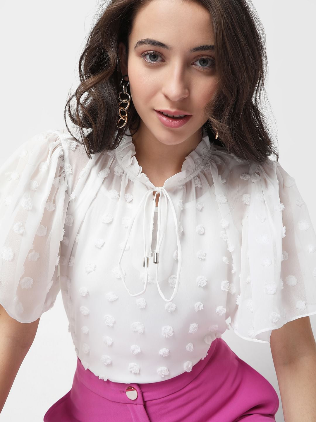 White Dobby Top
