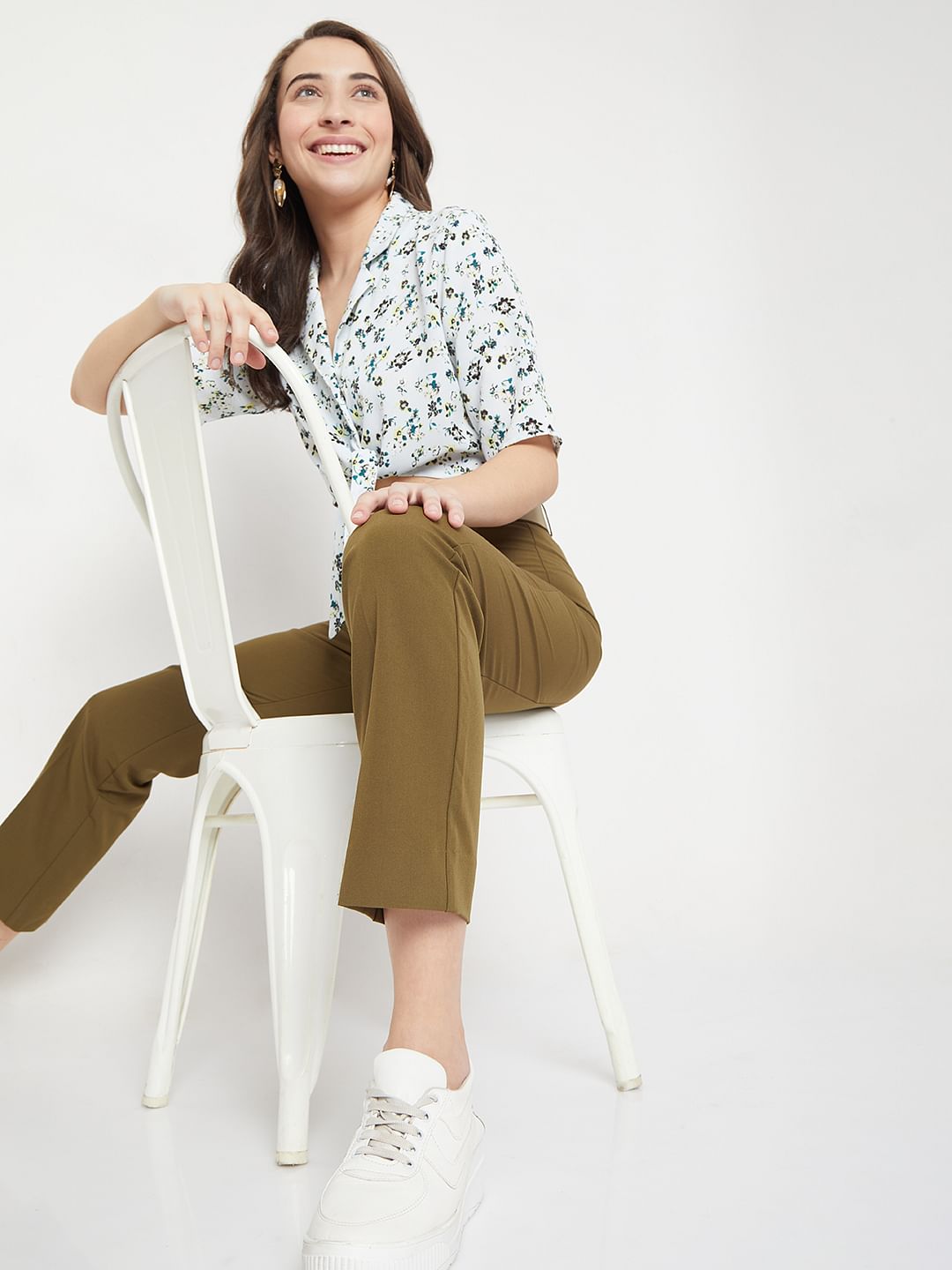 Green High Waist Trousers