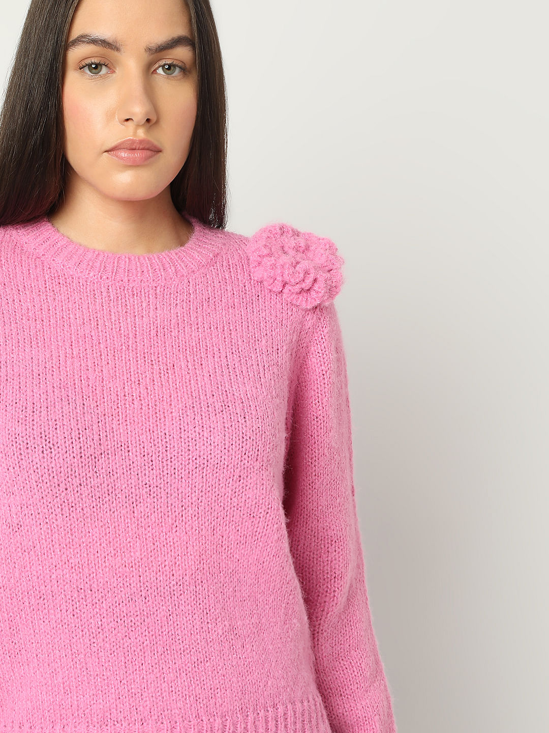 Pink Short Knit Pullover