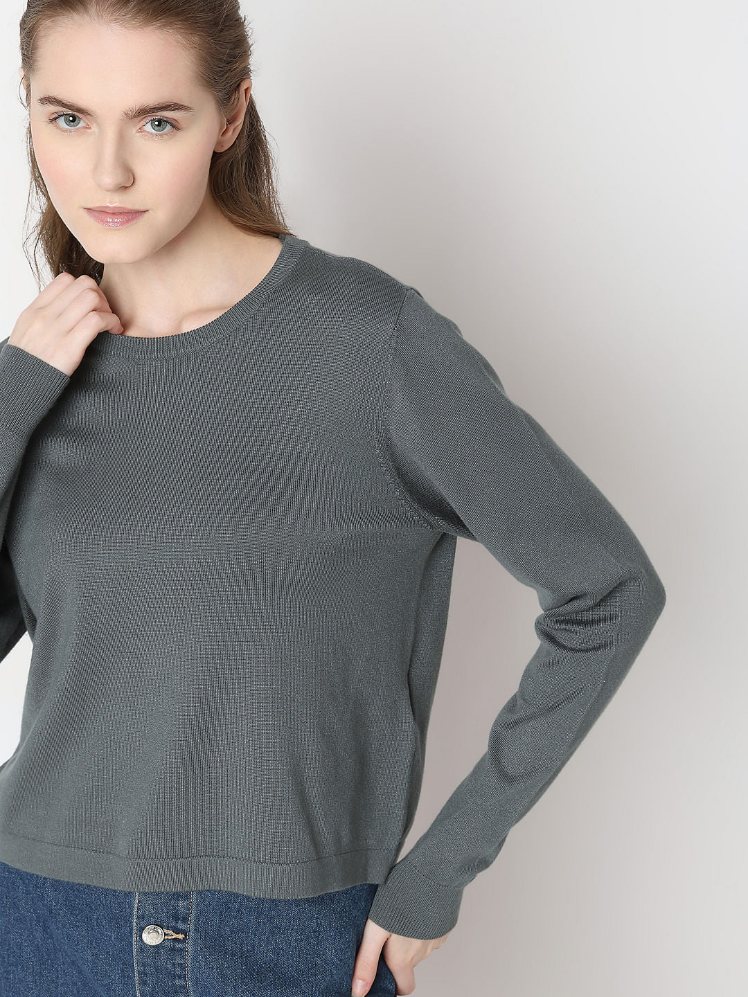 Dark Green Long Sleeve Pullover