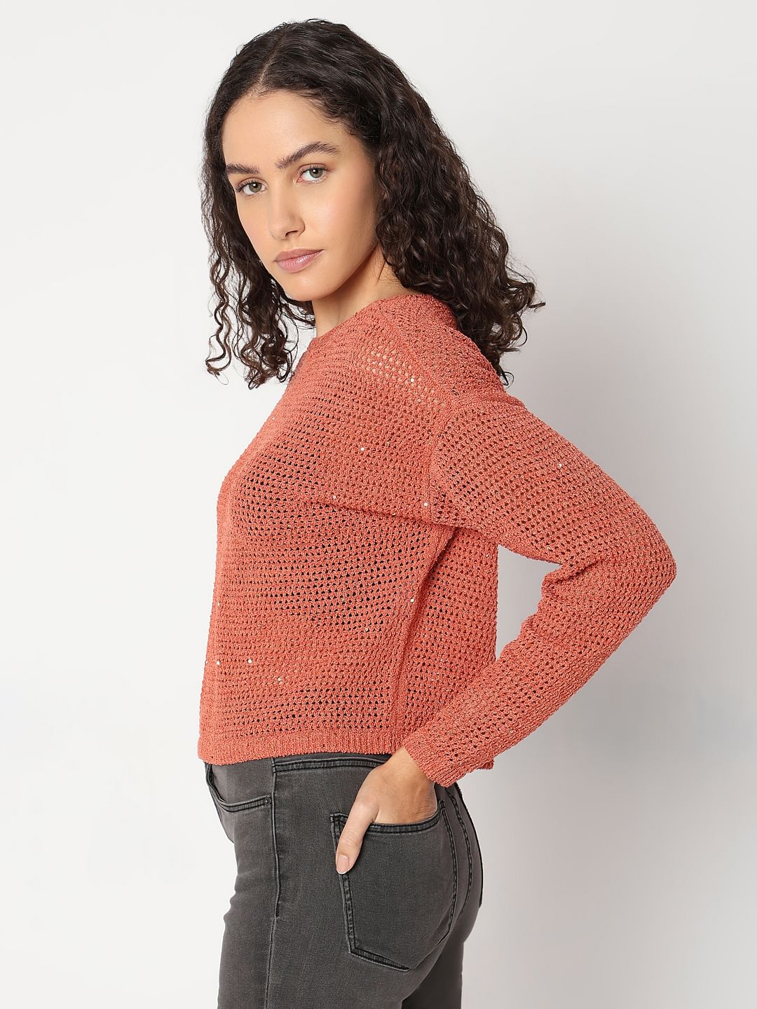 Red Boatneck Short Pullover