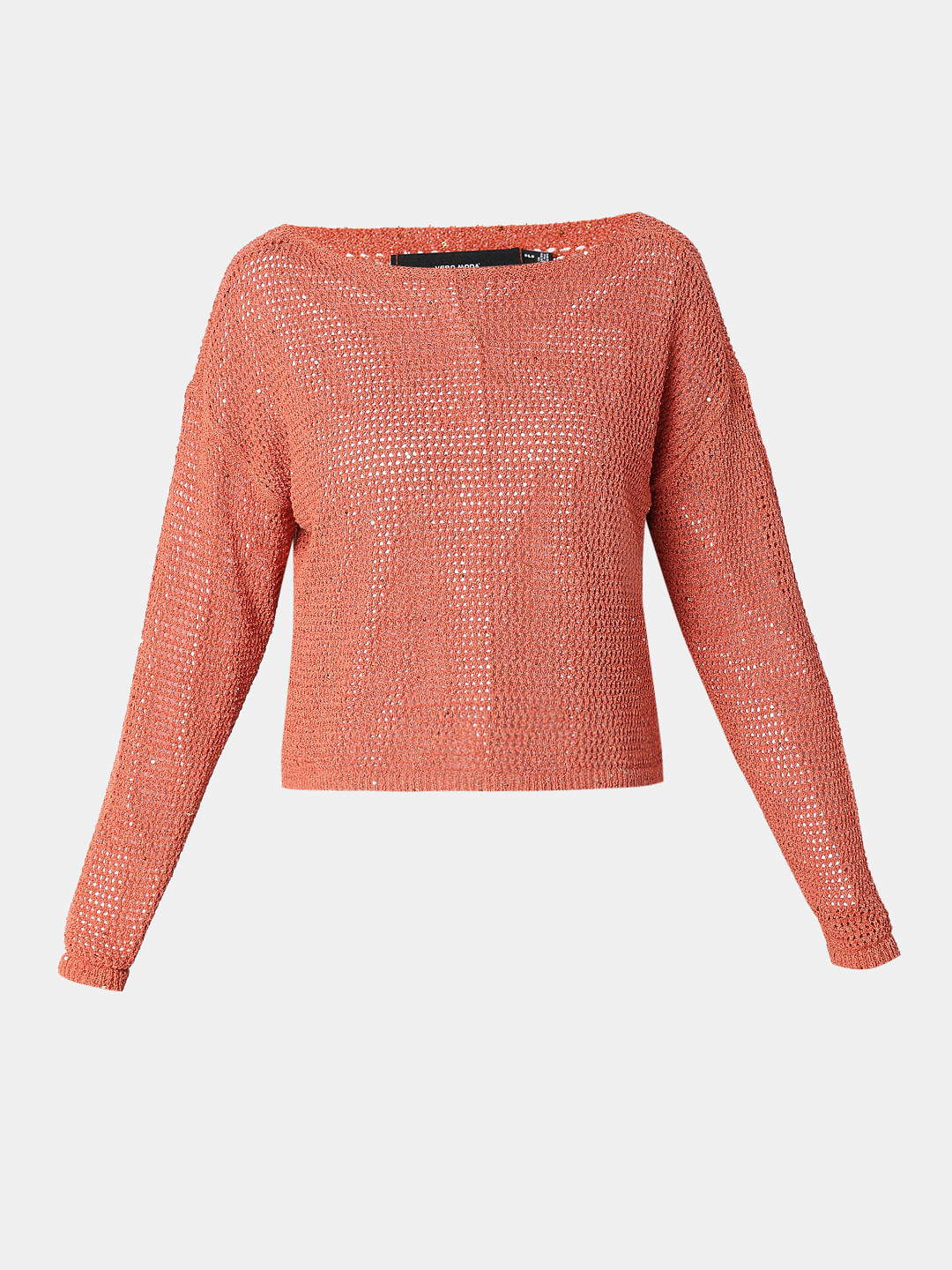 Red Boatneck Short Pullover