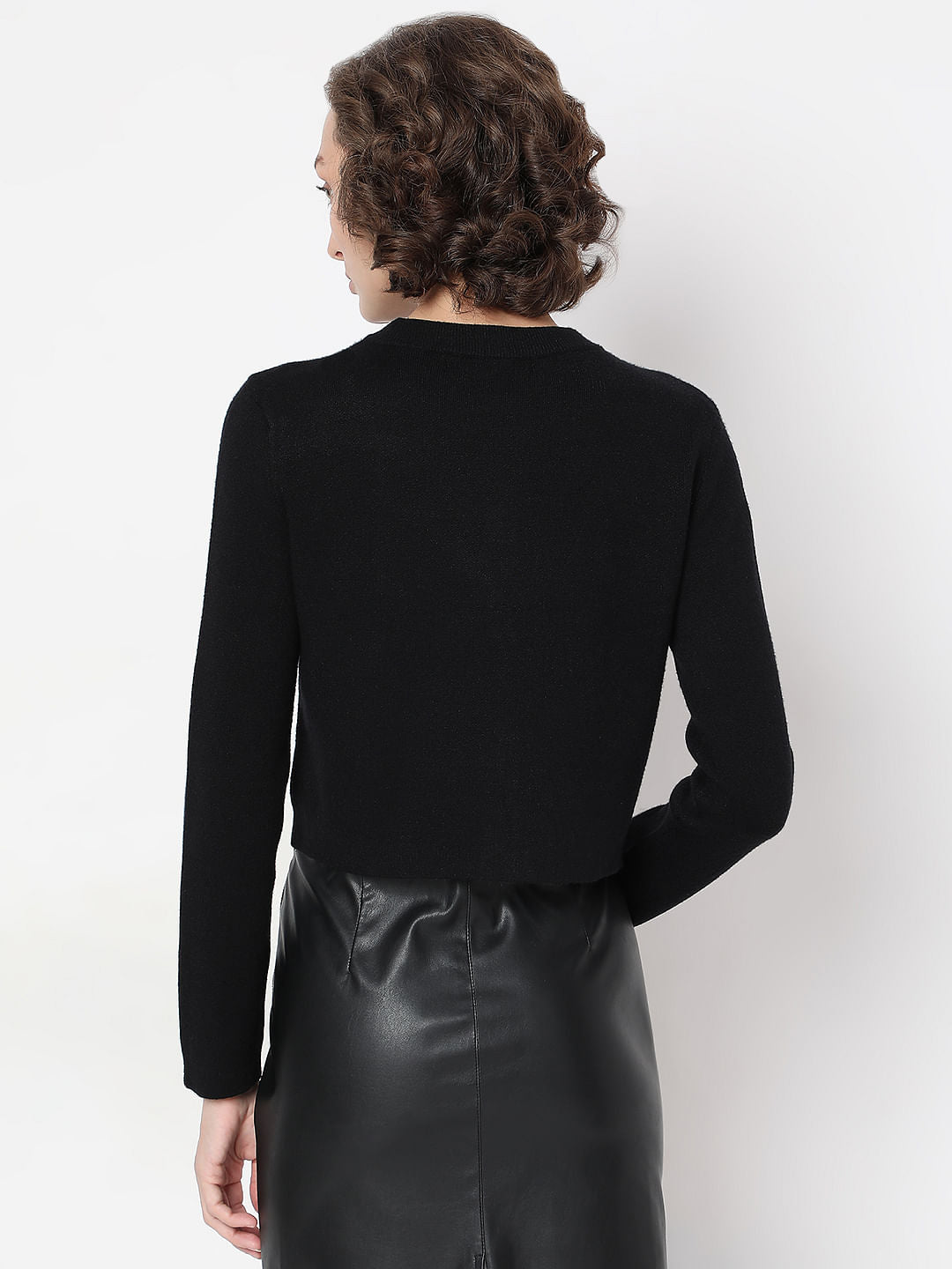 Black With Golden Button Cardigan