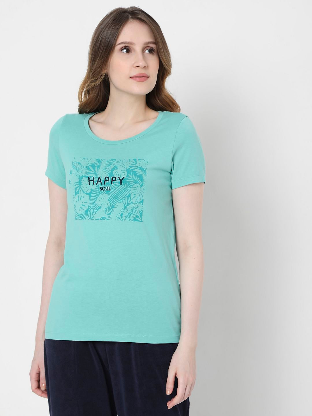 Blue Graphic Print T-Shirt