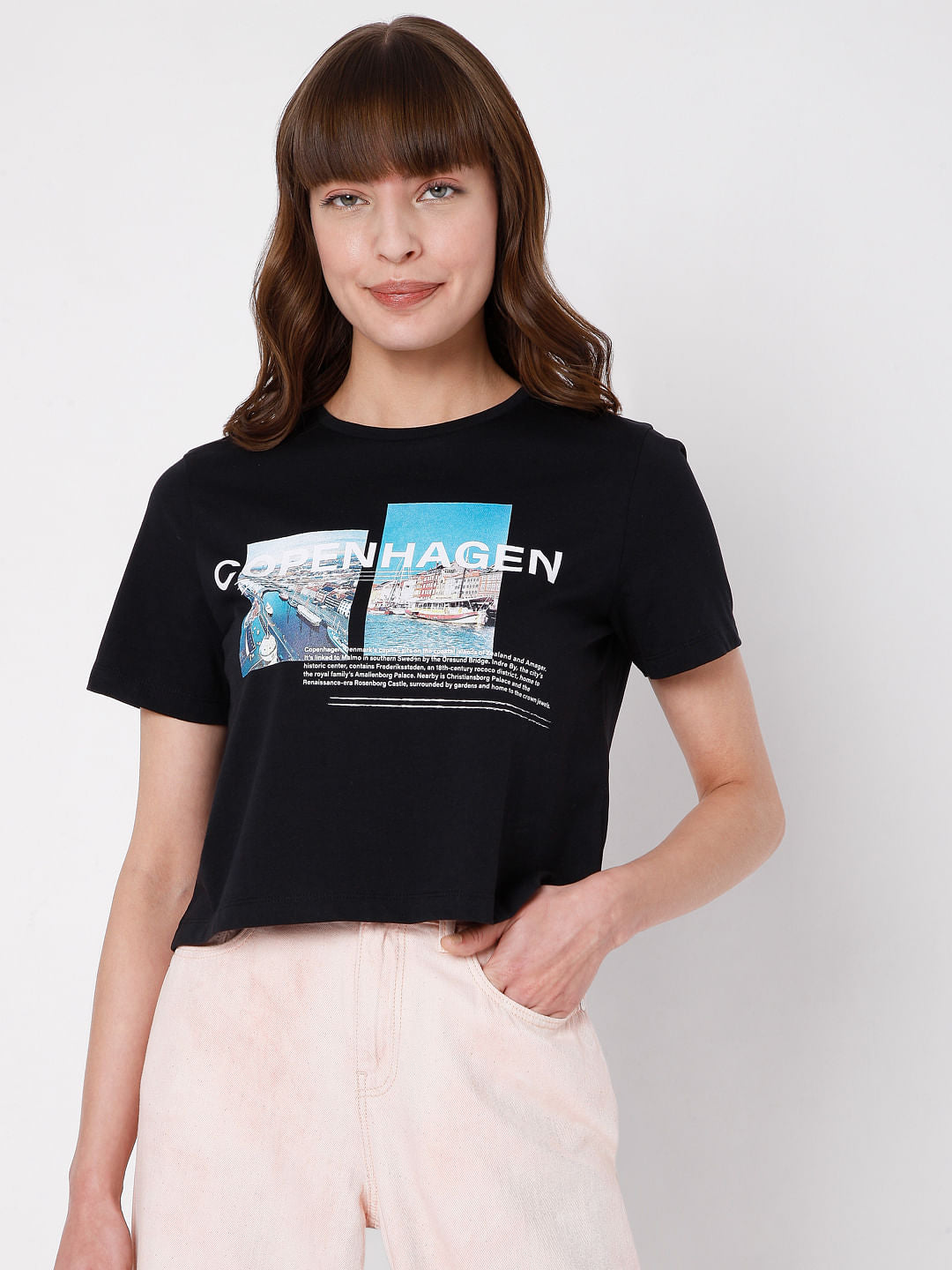 Black Graphic Print T-Shirt