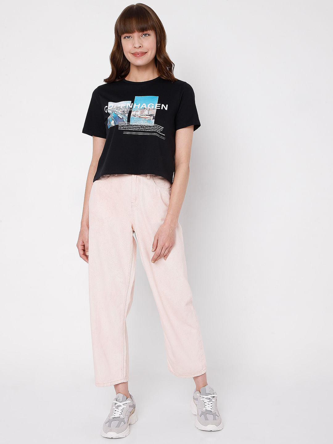 Black Graphic Print T-Shirt