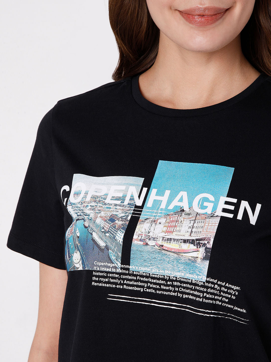 Black Graphic Print T-Shirt