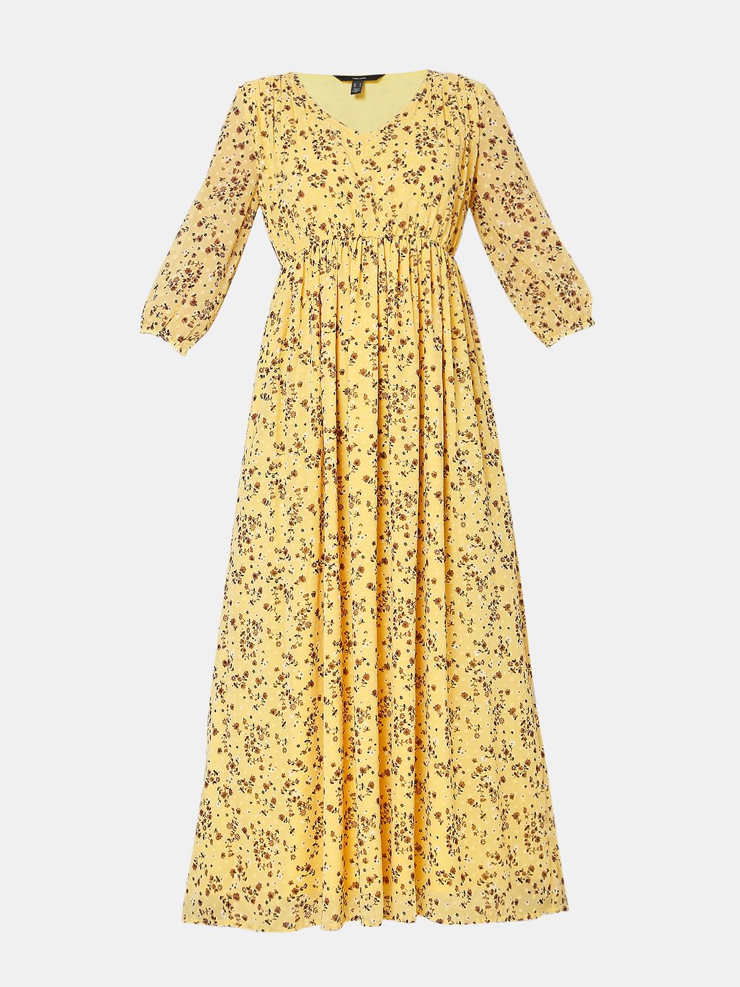Yellow Floral Maxi Dress