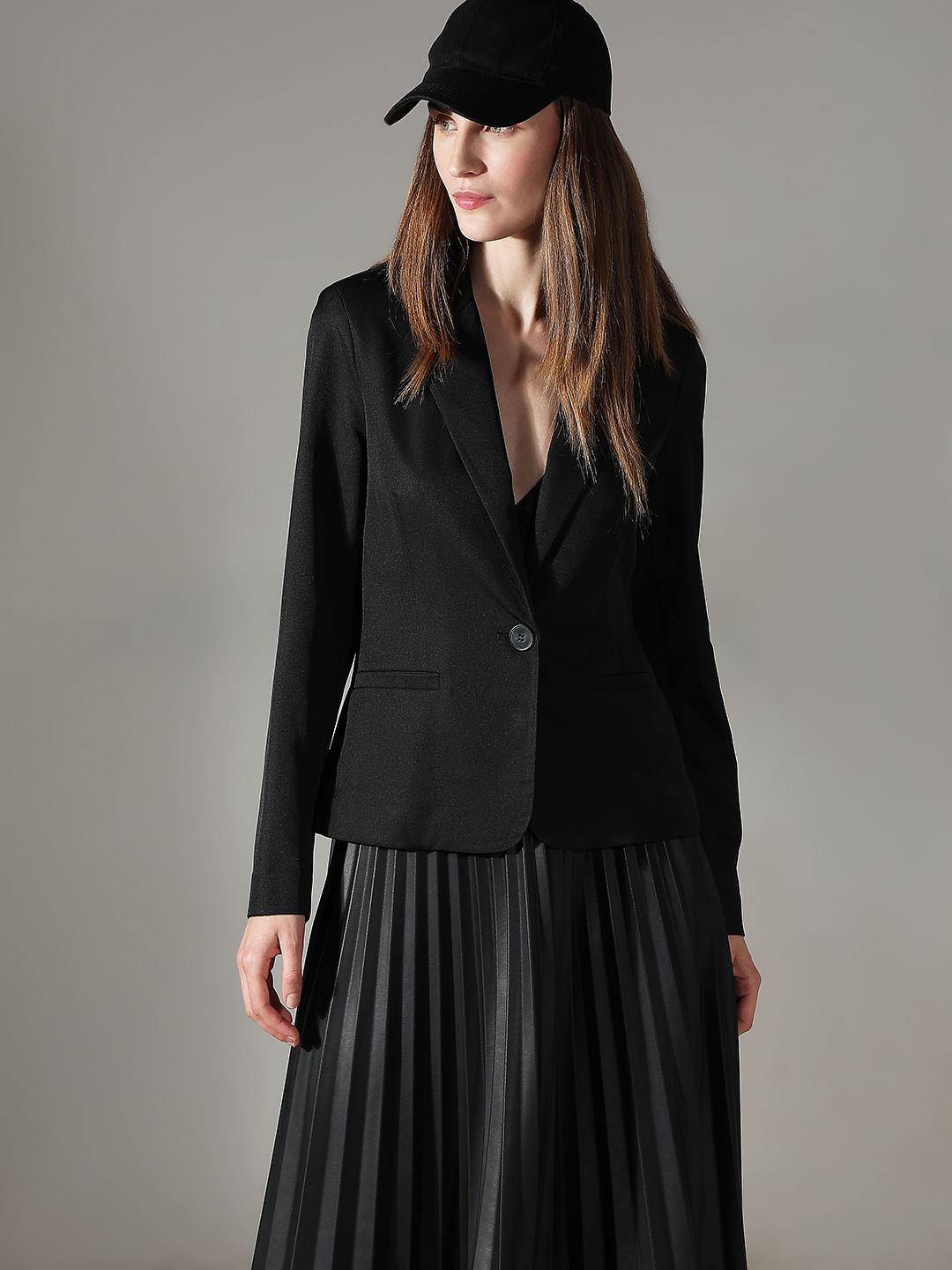 Black Single Breasted Blazer