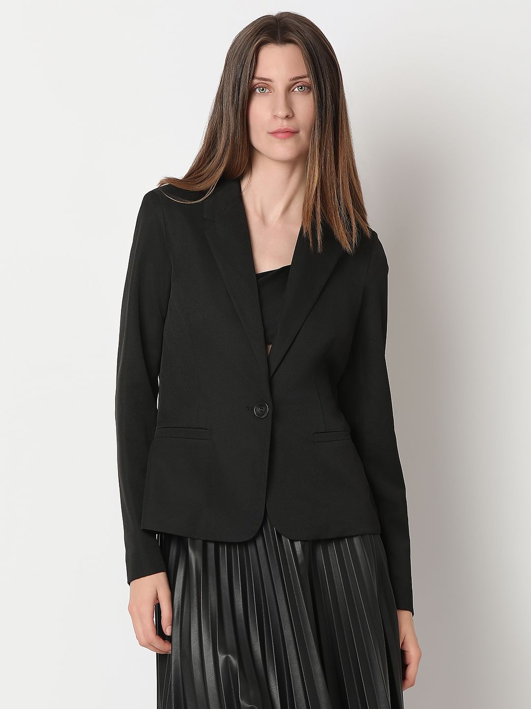 Black Single Breasted Blazer