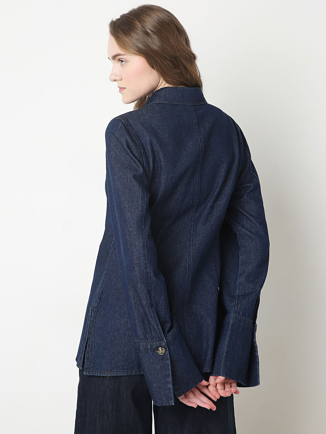Dark Blue Denim Shacket
