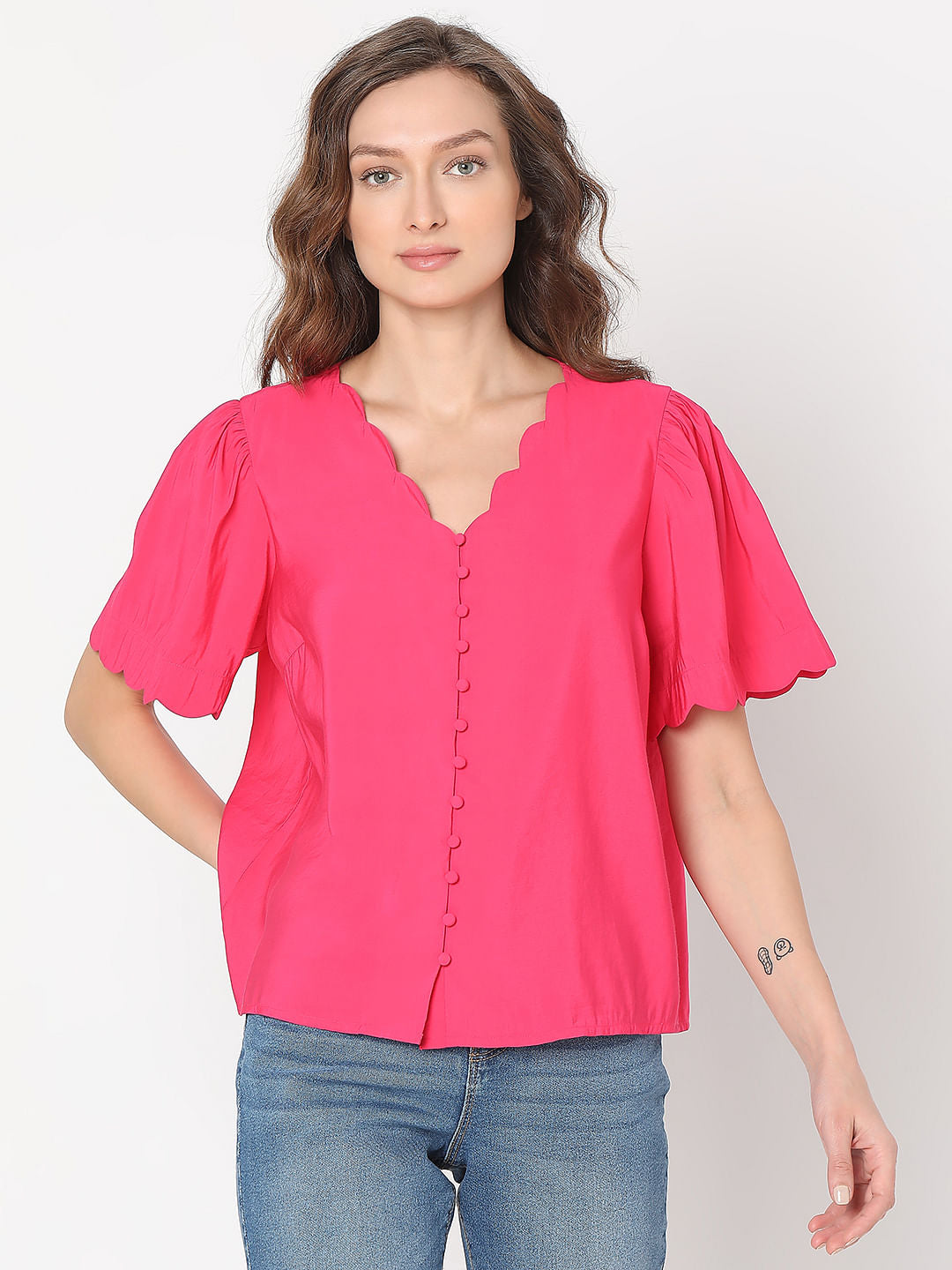 Pink Short Sleeves Top