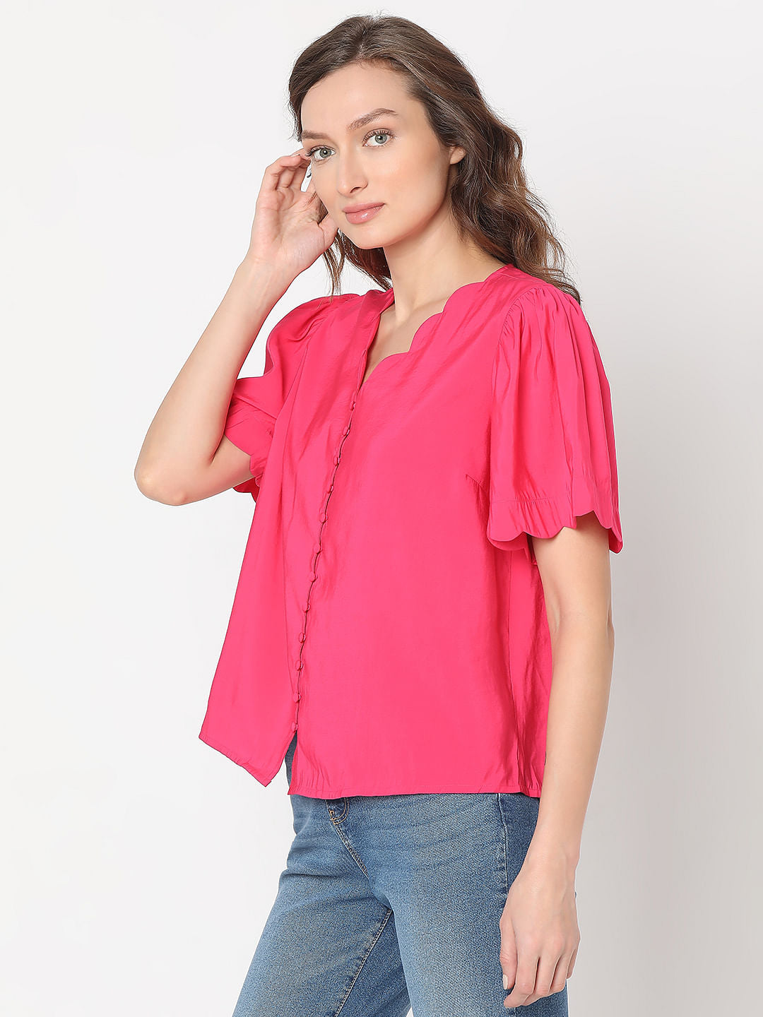 Pink Short Sleeves Top