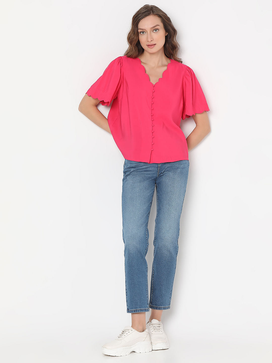 Pink Short Sleeves Top