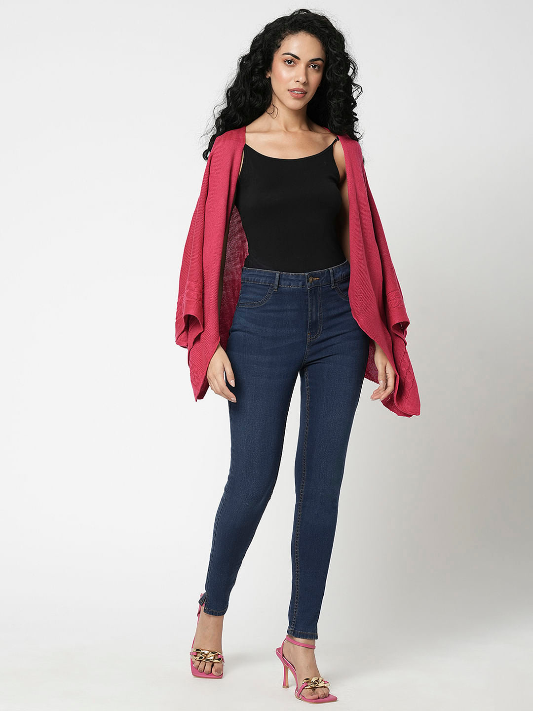 I.Scenery By Vero Moda Blue High Rise Skinny Jeggings