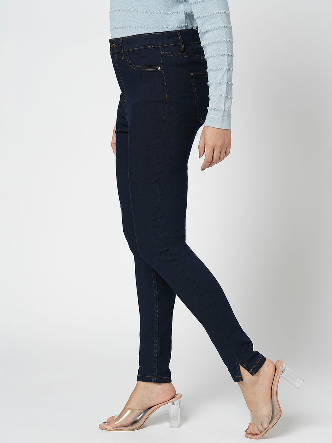 I.Scenery By Vero Moda Dark Blue High Rise Skinny Jeggings