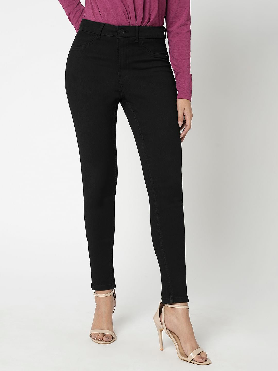 I.Scenery By Vero Moda Black High Rise Skinny Jeggings