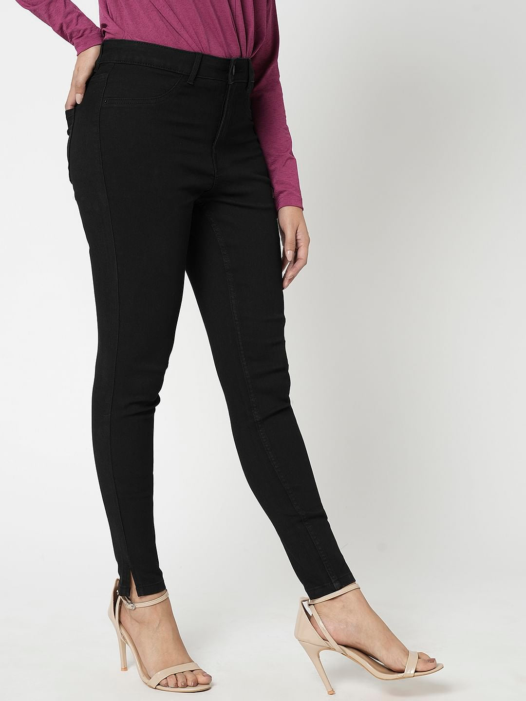 I.Scenery By Vero Moda Black High Rise Skinny Jeggings