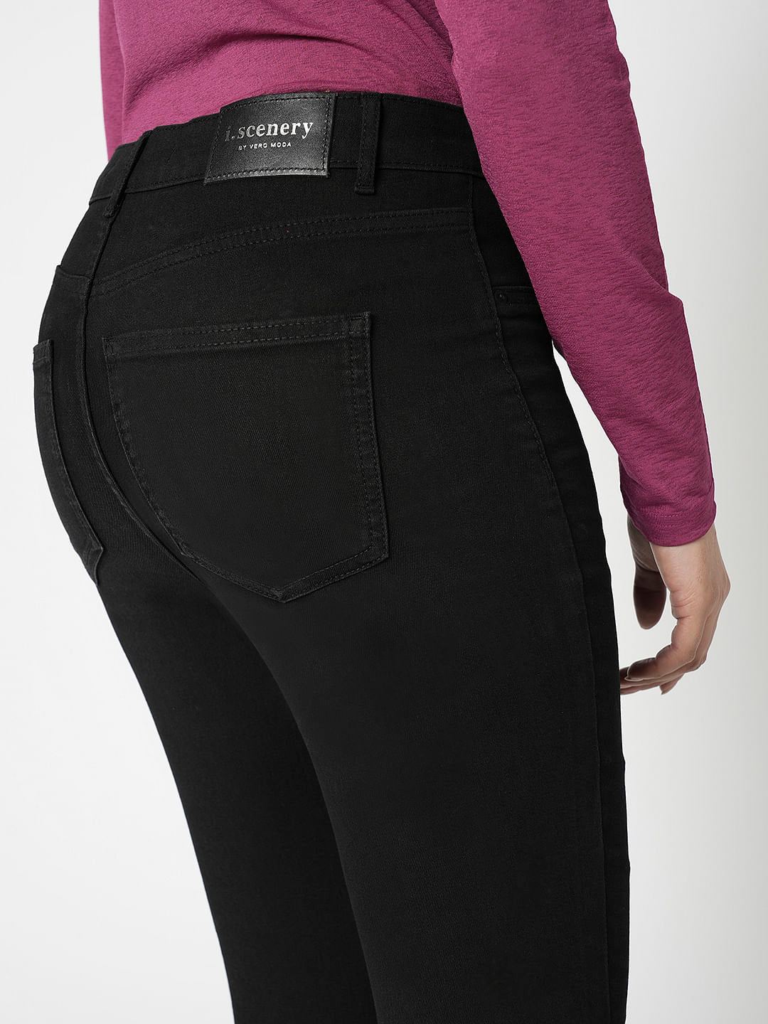 I.Scenery By Vero Moda Black High Rise Skinny Jeggings