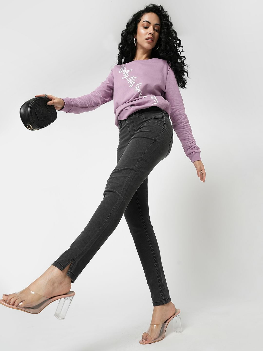 I.Scenery By Vero Moda Grey High Rise Skinny Jeggings
