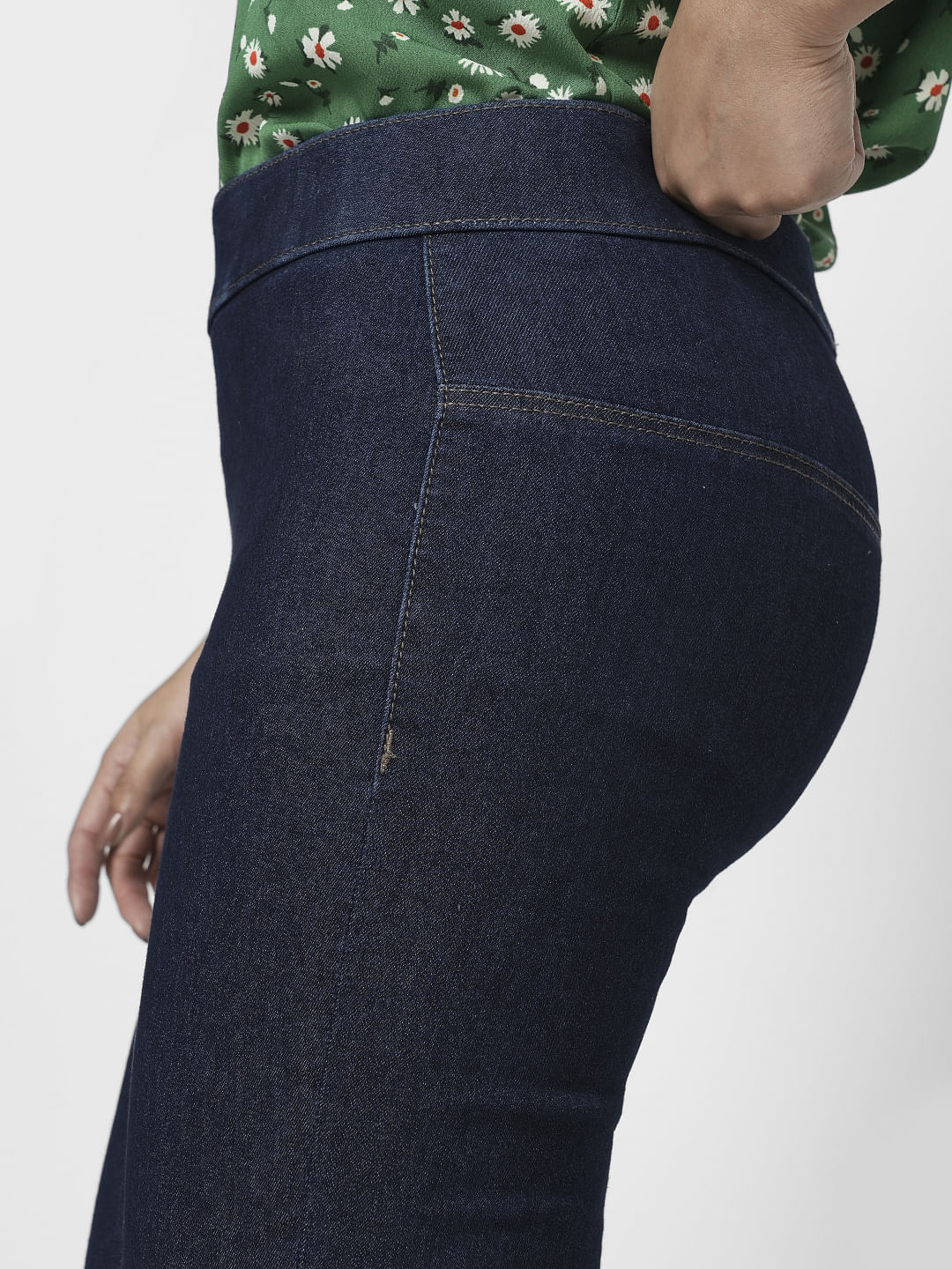 I.Scenery By Vero Moda Dark Blue High Rise Skinny Jeggings