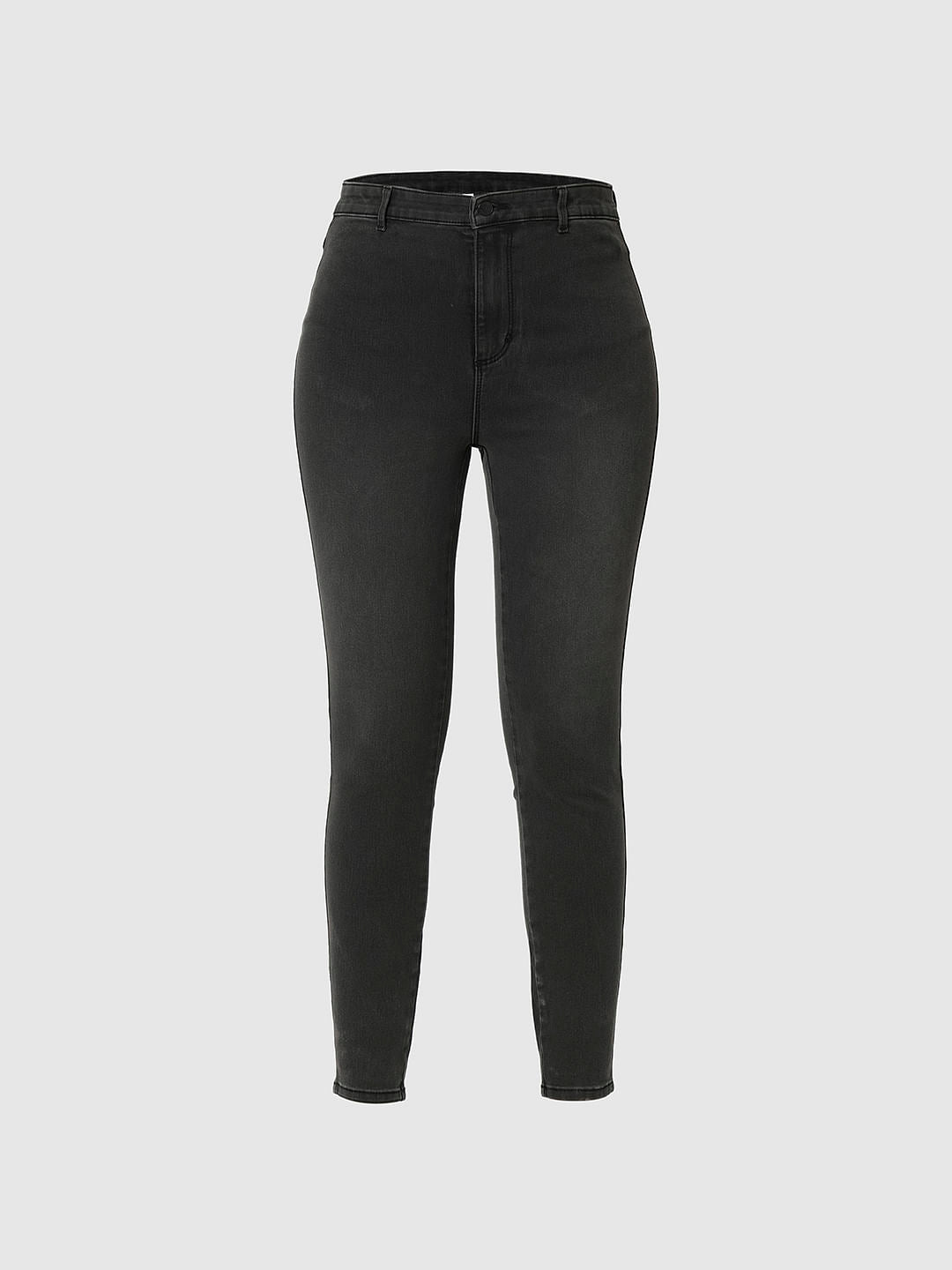 I.Scenery By Vero Moda Grey High Rise Wendy Skinny Fit Jeans