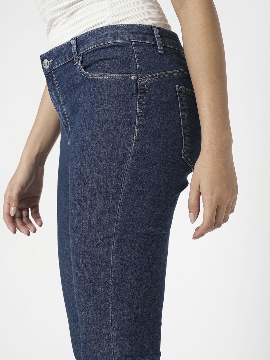 I.Scenery By Vero Moda Blue Mid Rise Wendy Skinny Fit Jeans